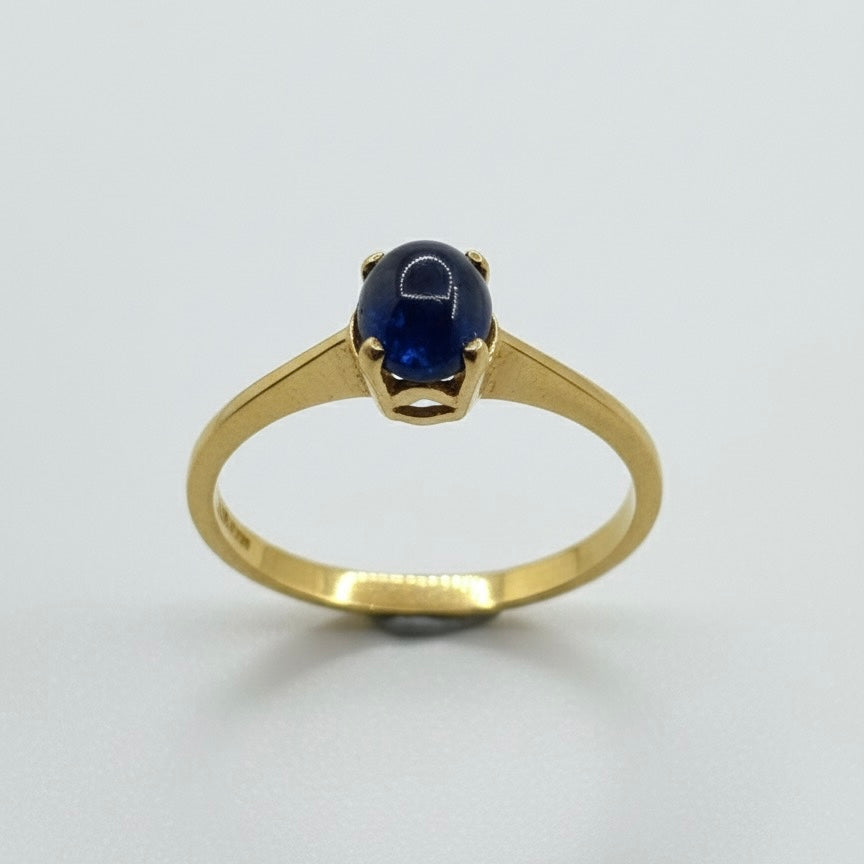 22ct Uncut Sapphire Solitaire Ring
