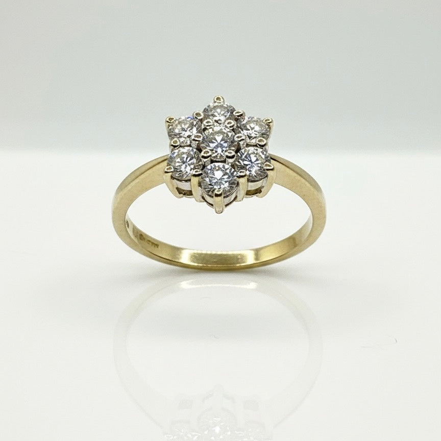 9ct Honey Comb Set Zirconia Ring