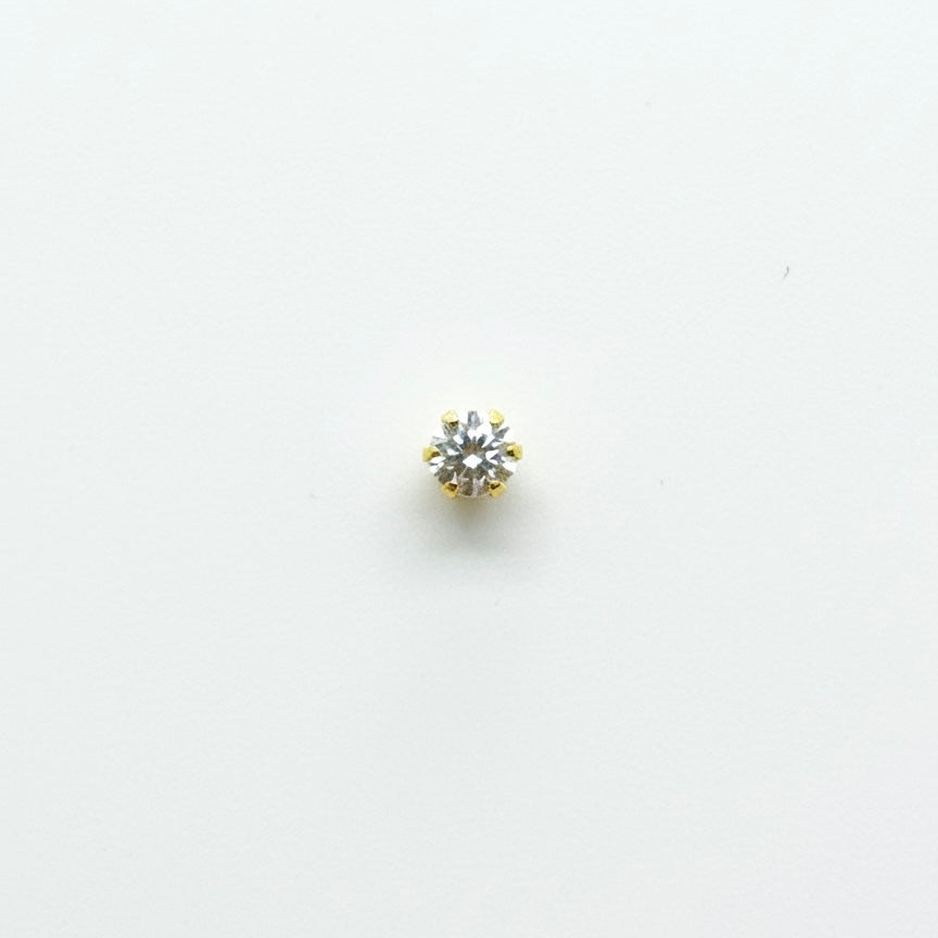 18ct Solitaire Stud With Zirconia S
