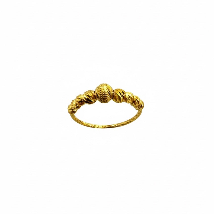 22ct Diamond Cut Graduating Ball Ring