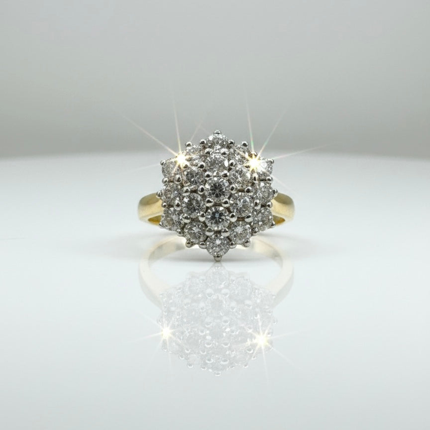 18ct Honey Comb Diamond Ring