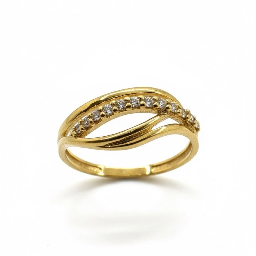 22ct Wavy Zirconia Ring