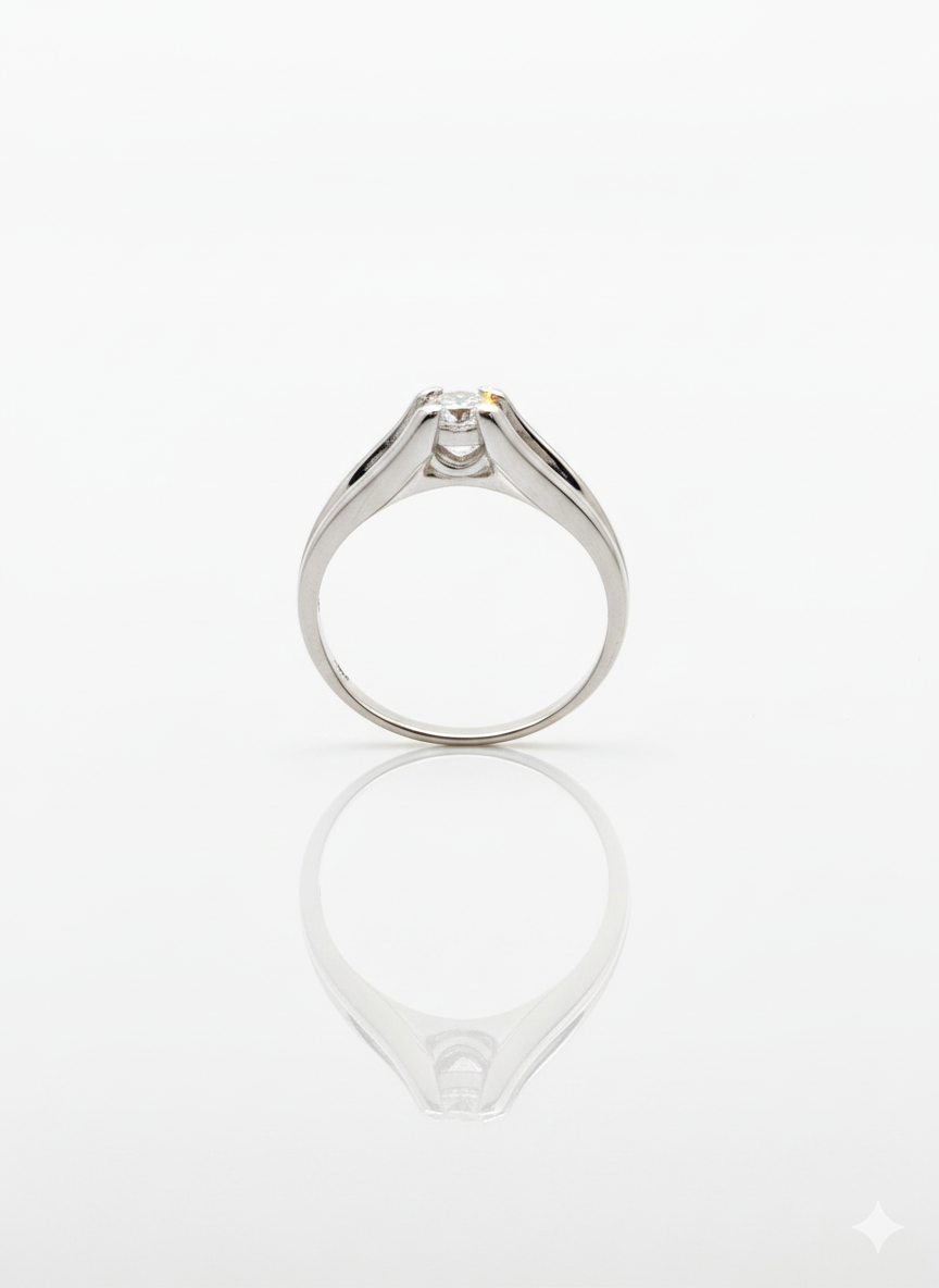 18ct Solitaire Floating Diamond Ring