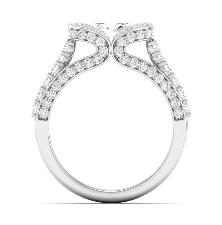 East West Half Bezel Ring - Oval Center | JR1529630