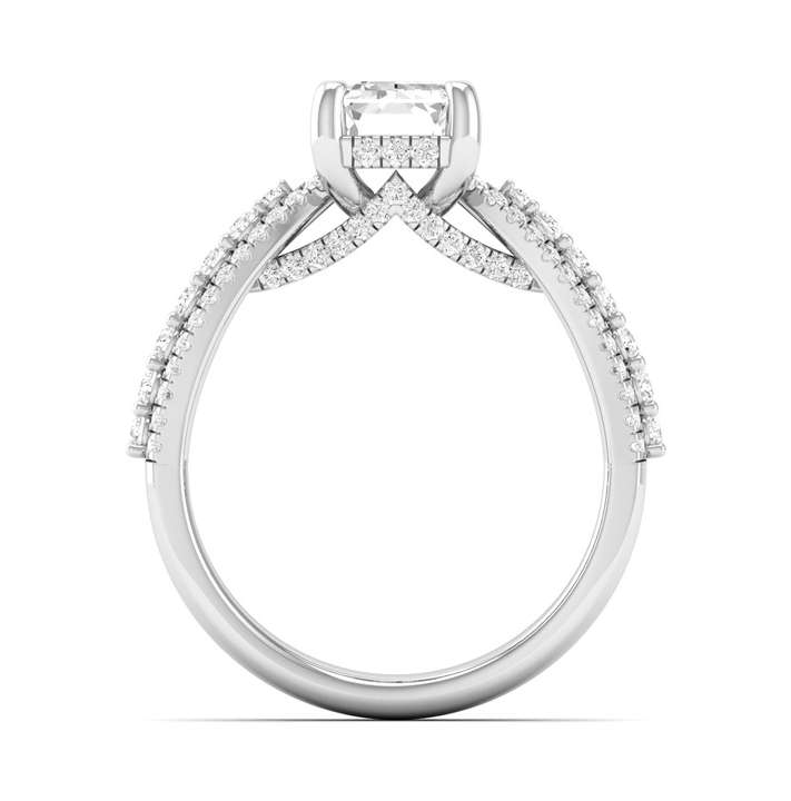 Side Gallery Ring - Emerald Center | JR1530127