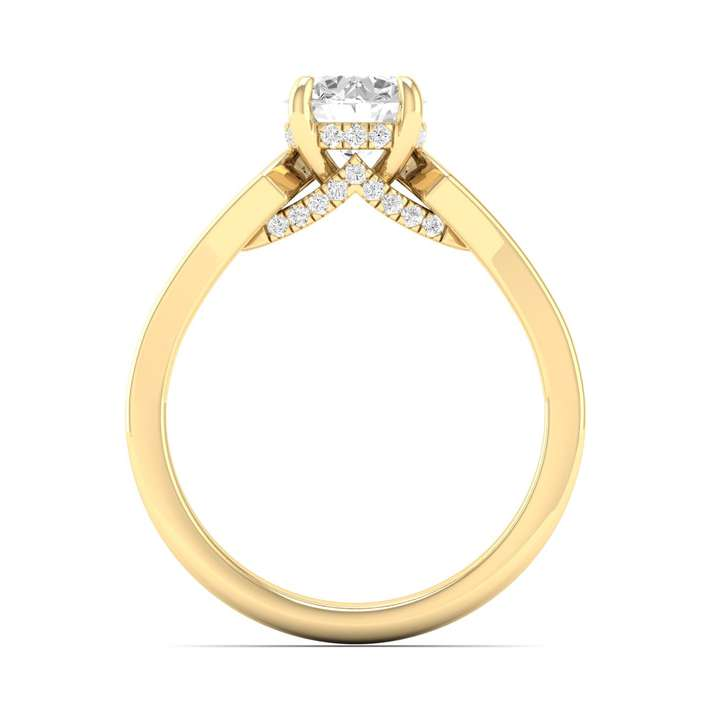 Side Gallery Ring - Round Center | JR153022H