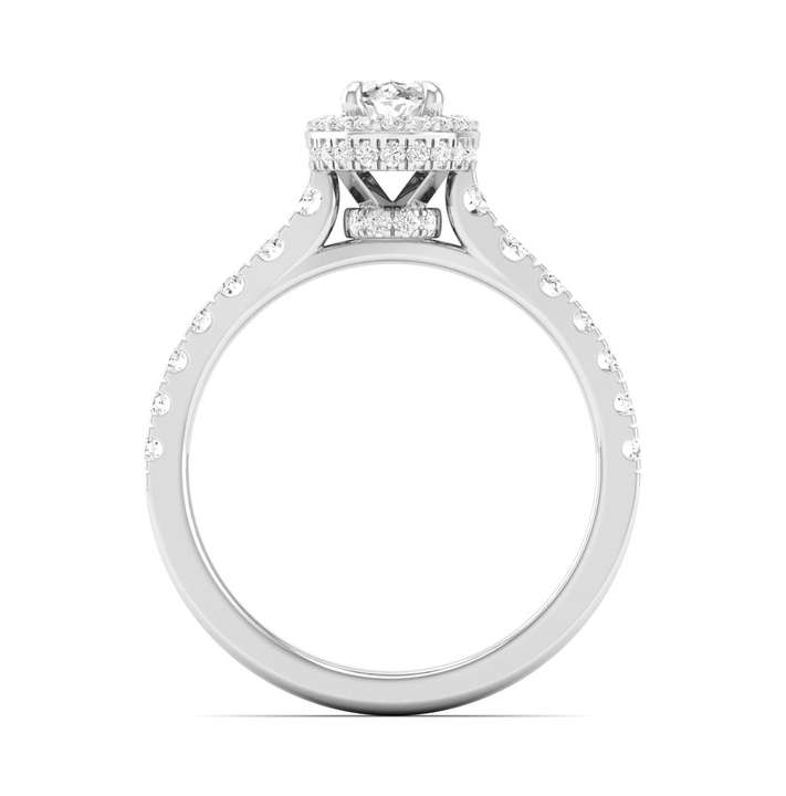 Hidden Halo & Roundel Ring - Oval Center | JR153461Q