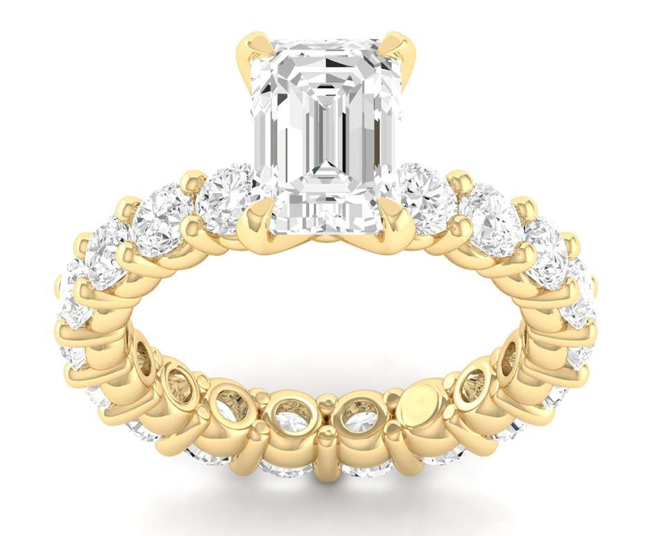 Full Eternity Shank Ring - Emerald Center | JRE17975S