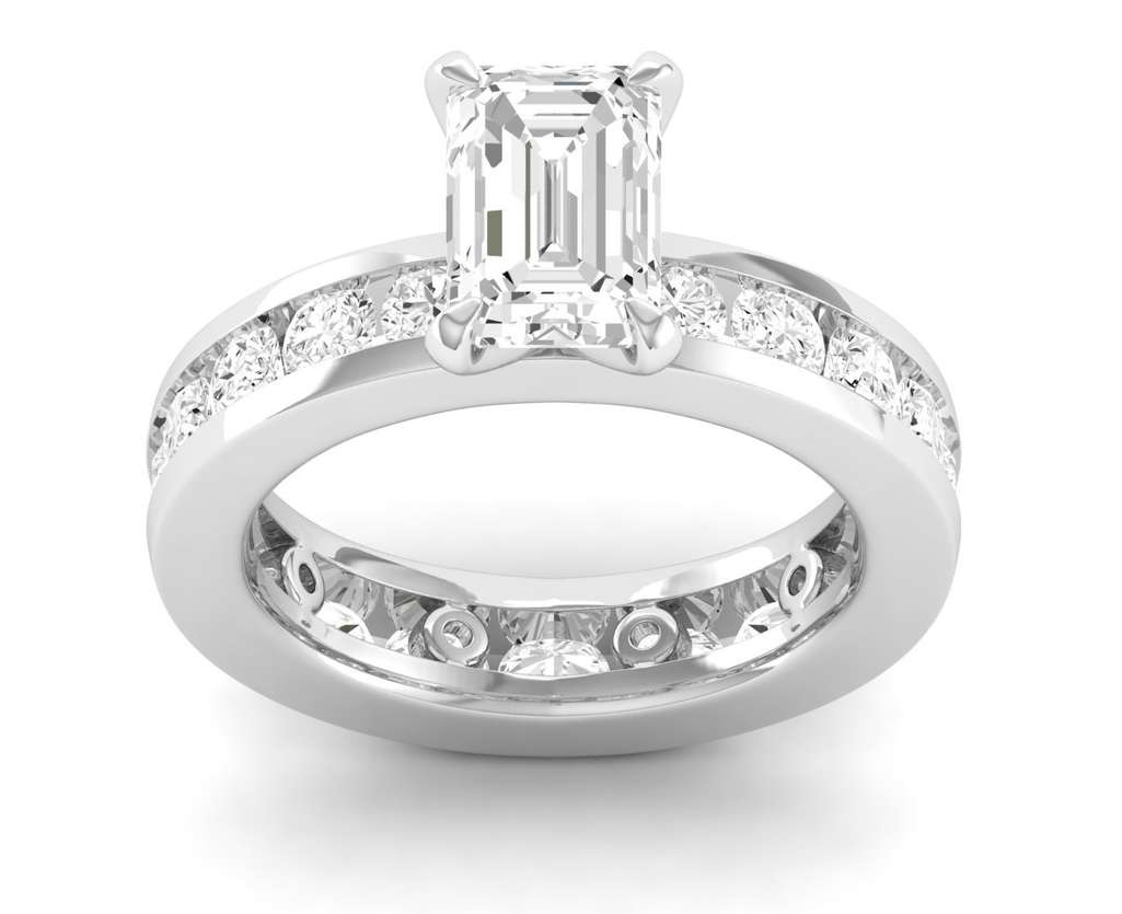 Full Eternity Shank Ring - Emerald Center | JRE18095S