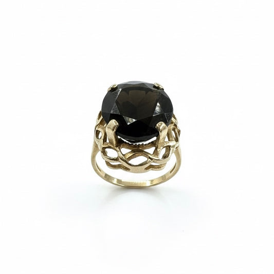 9ct Oval Smokey Quartz Ring