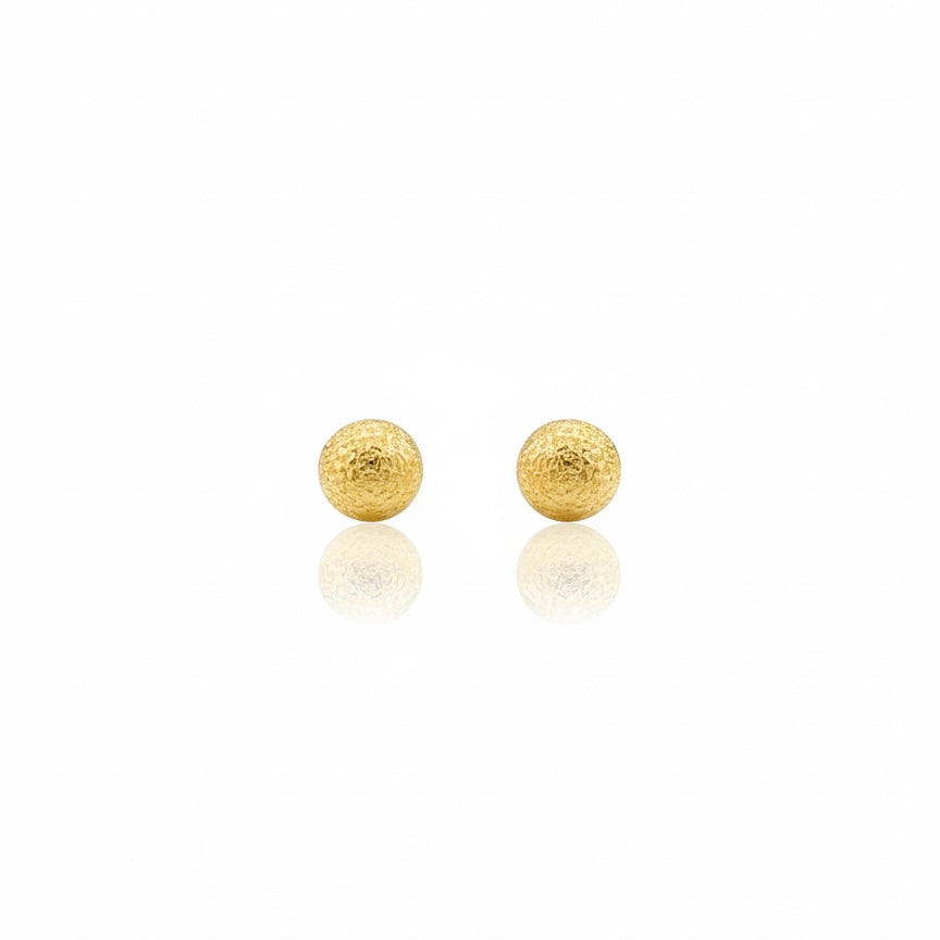 18ct Yellow Gold Diamond Dust Sphere Stud Earrings