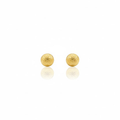 18ct Yellow Gold Diamond Dust Sphere Stud Earrings