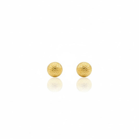 18ct Yellow Gold Diamond Dust Sphere Stud Earrings