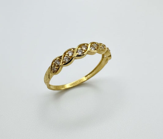 22ct Diamond Cut Zirconia Double Eternity Ring