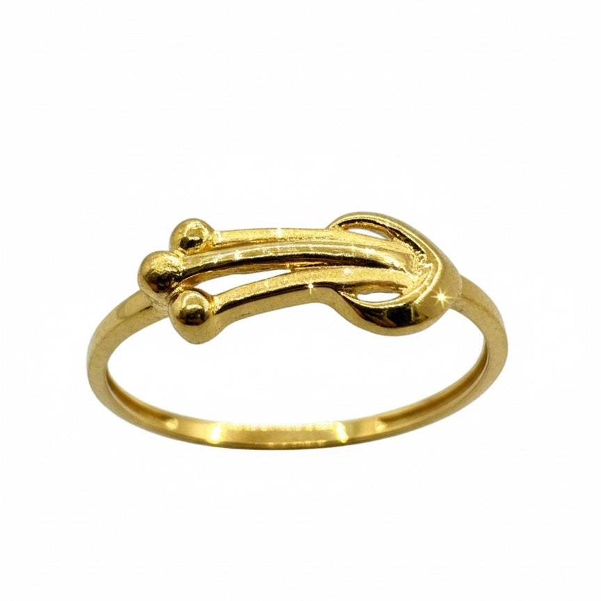 22ct Hand Made Horizontal Flower Ring