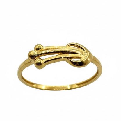 22ct Hand Made Horizontal Flower Ring