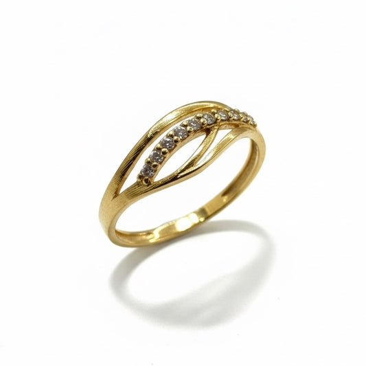 22ct Wavy Zirconia Ring