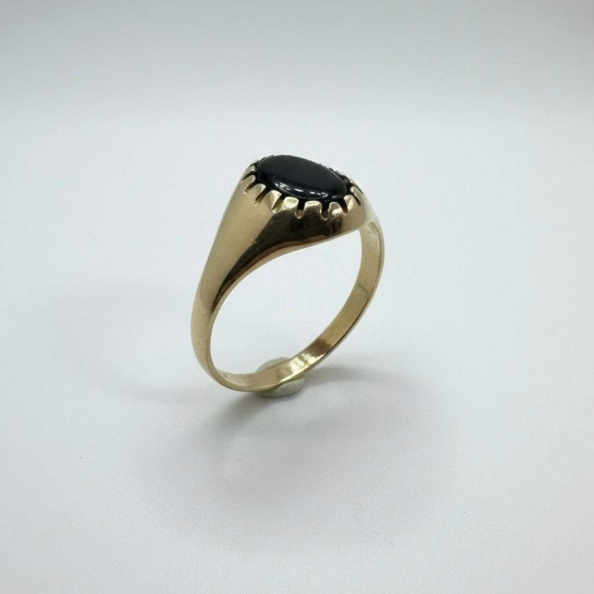 9ct Brown Quartz Signet Ring