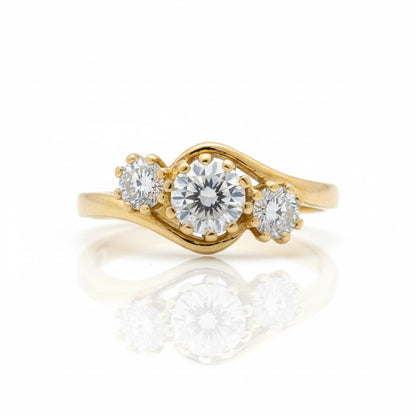 9ct Zirconia Trilogy Ring