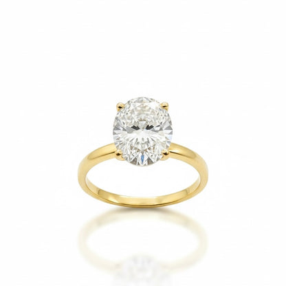 18ct Diamond Oval Solitaire Ring