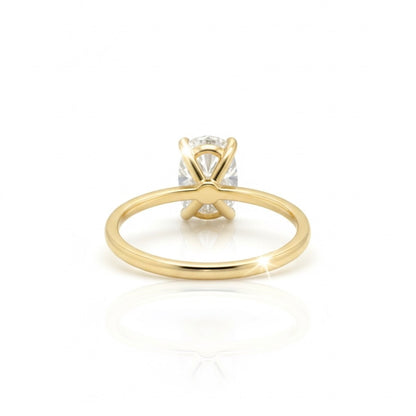 18ct Diamond Oval Solitaire Ring