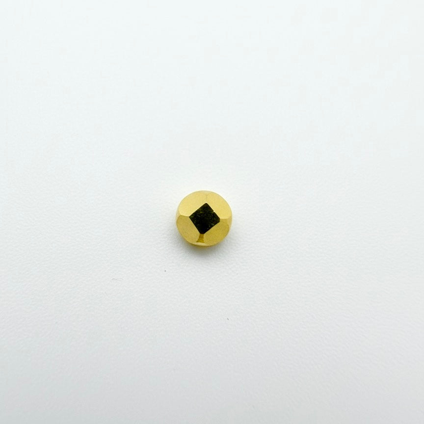 18ct Solid Gold Diamond Cut Sphere Stud S