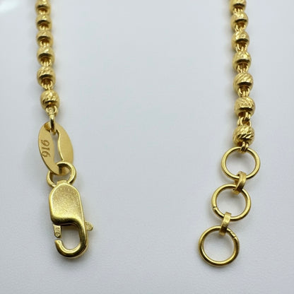 22ct Diamond Cut Ball Link Bracelet