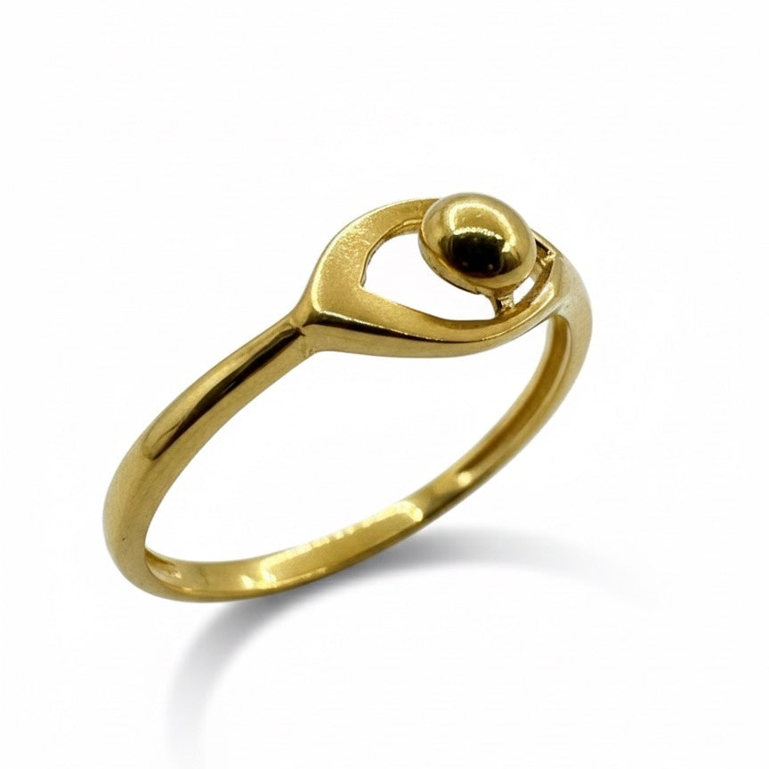 22ct Hand Made Eye Shape Ring