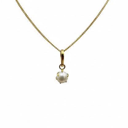 22ct Hand Set Spherical Pearl Pendant Set