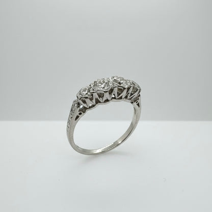 18ct White Gold Quintuplet Diamond Ring