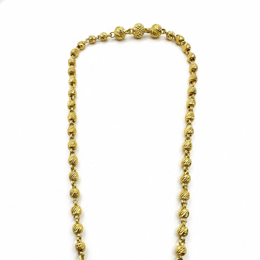22ct Diamond Cut Ball Link Bracelet