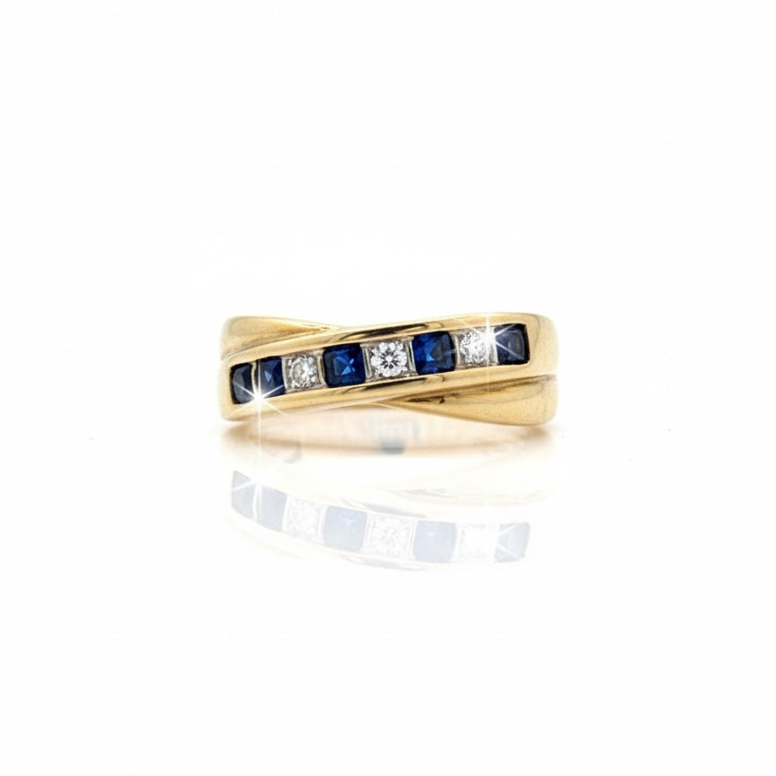 9ct Sapphire and Diamond Ring