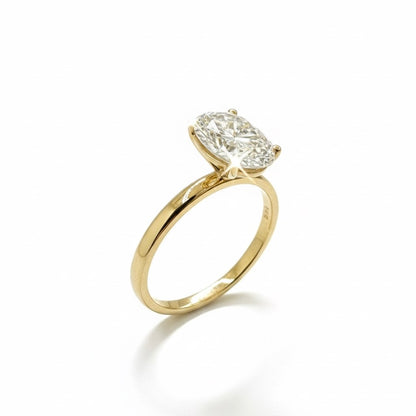 18ct Diamond Oval Solitaire Ring
