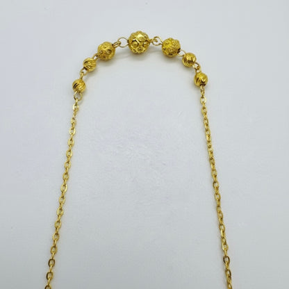 22ct Centre Ball Link Bracelet