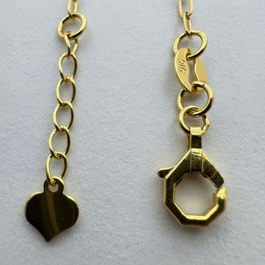 22ct Italian Oval Bar Link Bracelet