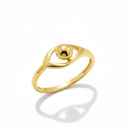 22ct Hand Made Eye Shape Ring