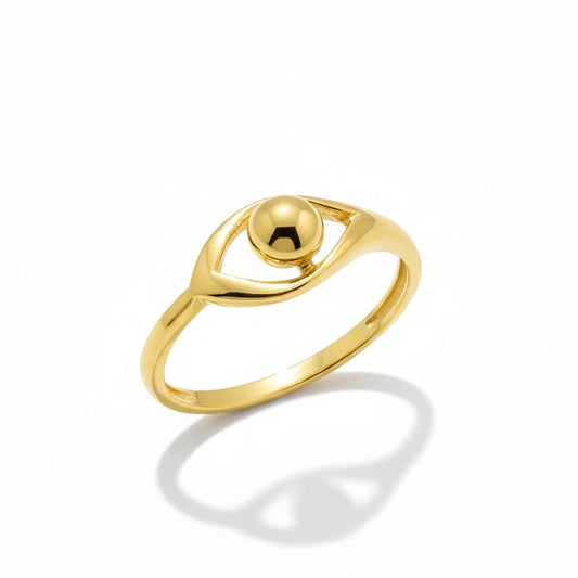 22ct Hand Made Eye Shape Ring