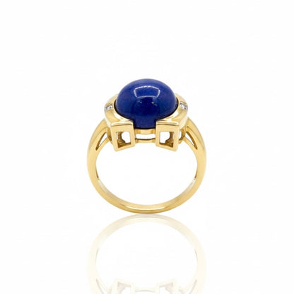 9ct Lapis Omega Ring