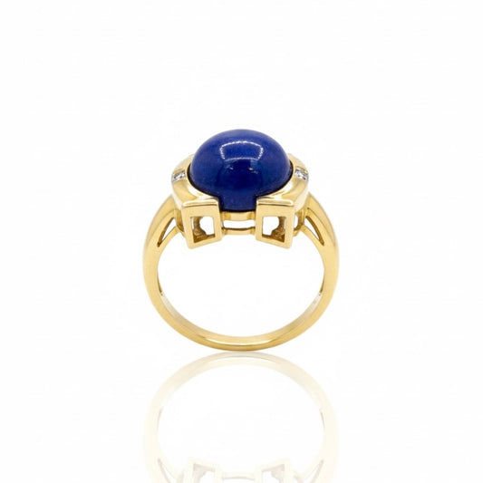 9ct Lapis Omega Ring