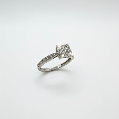 9ct Cluster Set Diamond Ring