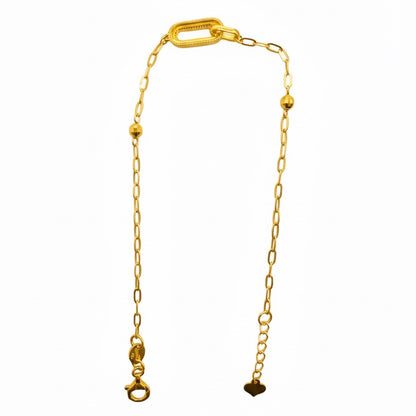 22ct Italian Oval Bar Link Bracelet