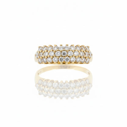 9ct Triple Lane Zirconia Eternity Ring