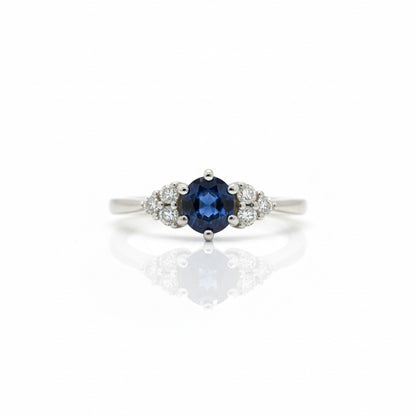 18ct White Gold Sapphire And Diamond Ring