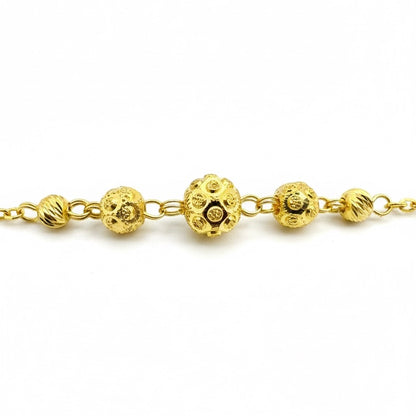 22ct Centre Ball Link Bracelet