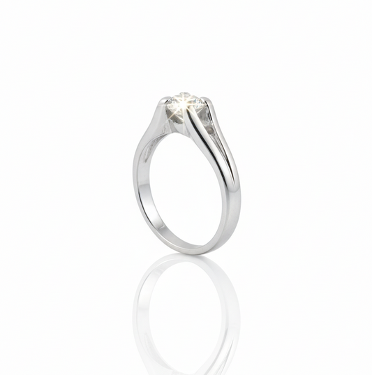 18ct Solitaire Floating Diamond Ring