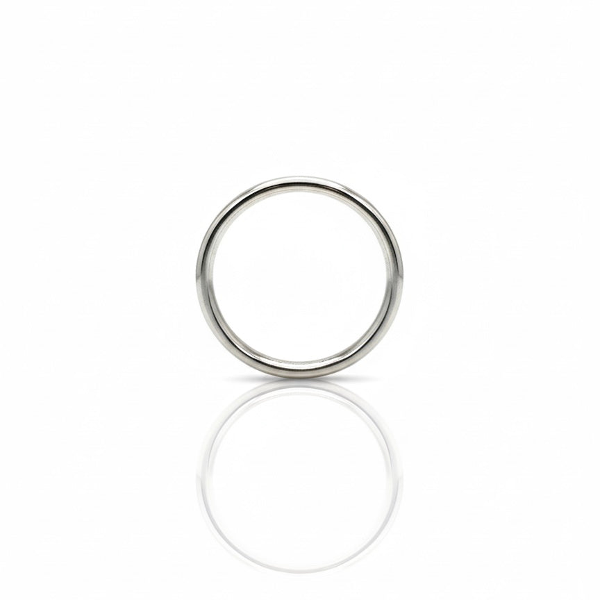 18ct White Gold Channel Set Solitaire Diamond Band