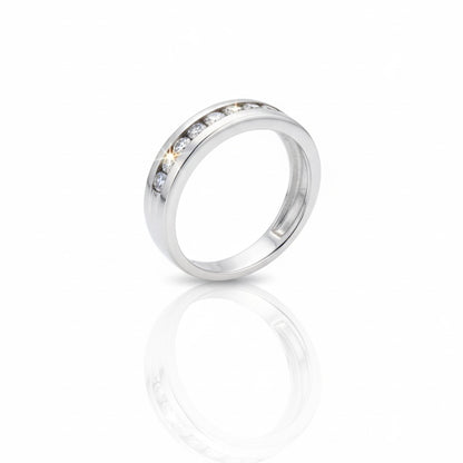 18ct White Gold Chanel Set Diamond Ring