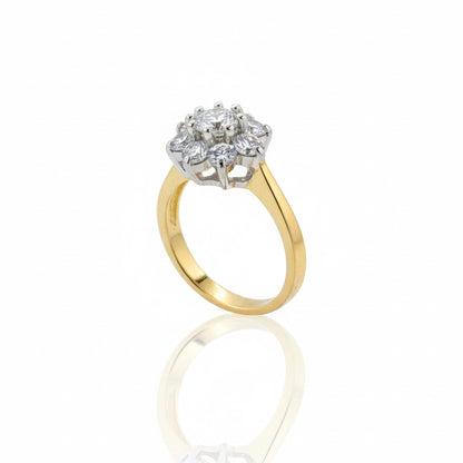 9ct Flower Zirconia Ring