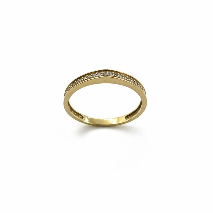 18ct Zirconia Pointed Centre Eternity Ring