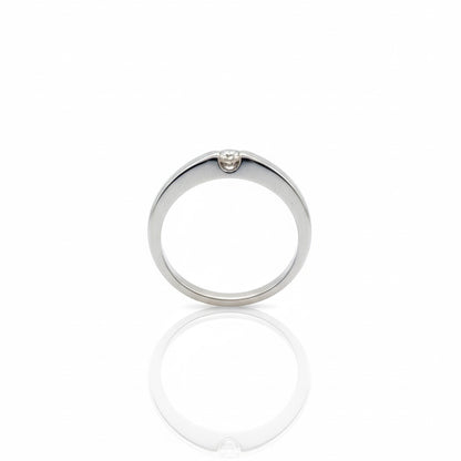 18ct White Gold Clawless Channel Set Floating Exposed Diamond Ring